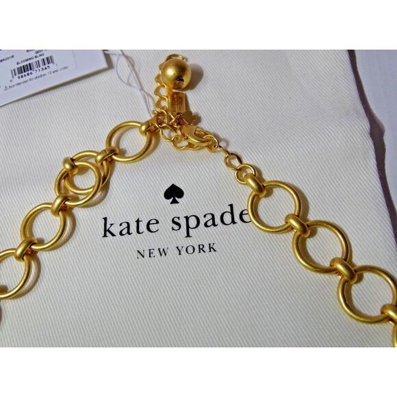 NEW Kate Spade Blooming Bling Stone Necklace Russet Multi Gold‎ WBRUG130 - Picture 4 of 7